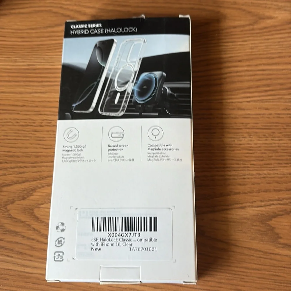 ESR Clear Hybrid Case for iPhone 16 Classic Series for MagSafe NWT